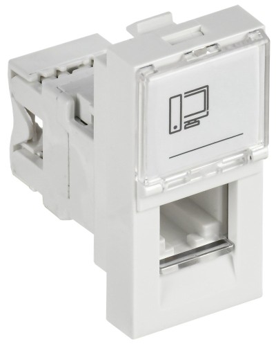 Розетка RJ45 кат.6 PRIMER РКИ-10-00-П-6 белый IEK (PR-KK40D-RI-0-1-C06U-K01). Розетка RJ-45. IEK в Сургуте