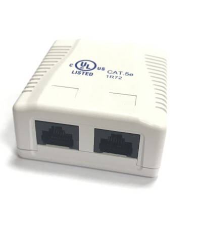 RJ-45-2 (8P8C) CAT5e, 2 выхода (LISTED) компьютерная розетка: Розетка компьютерная 2 выхода в Сургуте