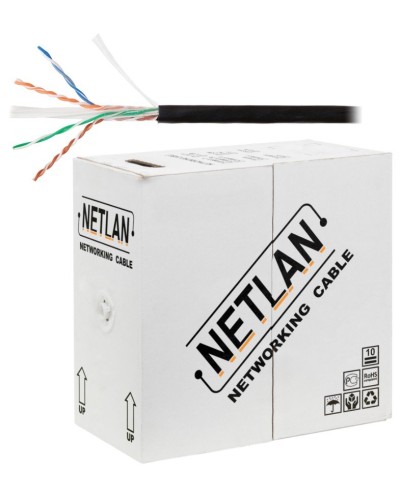U/UTP 4pair, Cat6, Solid, Out, PE (EC-UU004-6-PE-BK). Кабель «витая пара» (LAN) для структурированных систем связи. NETLAN в Сургуте