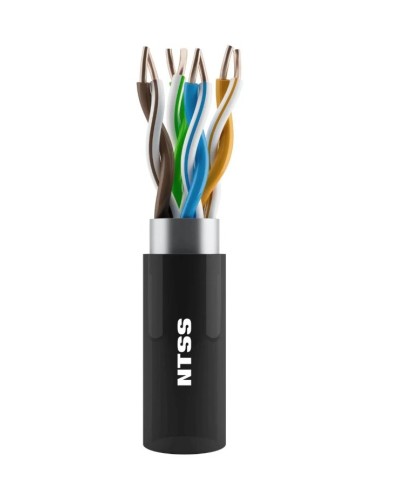 NTSS-OUT-UTP4-5Е-PE-BL кат.5E UTP 4 пары 24AWG PE внешний 305м черный. Кабель «витая пара» (LAN) для структурированных систем связи. NTSS в Сургуте