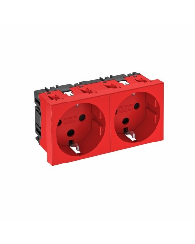 STD-D0 SRO2, (6120028). Розетка 0° двойная 2х2К+З, со шторками, 16А 250В красная. OBO Bettermann в Сургуте