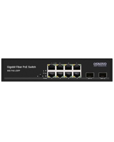 SW-80802(150W). Промышленный PoE коммутатор Gigabit Ethernet на 10 портов. OSNOVO в Сургуте