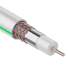 SAT 703 B, CCS/Al/Al, 75%, 75 Ом, 100 м, белый. PROconnect (01-2431-2). Кабель коаксиальный радиочастотный. PROCONNECT