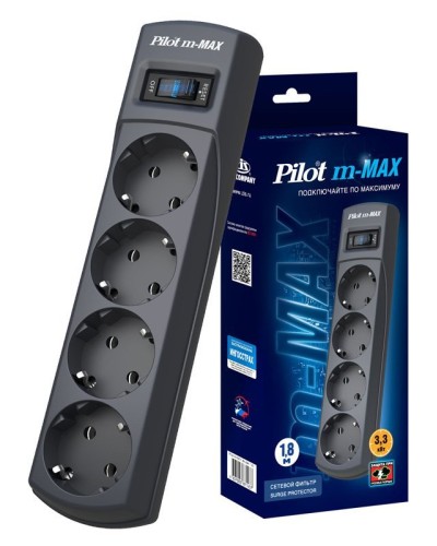 Pilot m-MAX 3м. Сетевой фильтр. Pilot в Сургуте