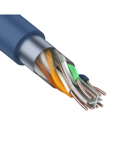 F/UTP, CAT 6, PVC, 4PR, 23AWG, INDOOR, SOLID, синий, 305 м, REXANT (01-0147). Кабель «витая пара» (LAN) для структурированных систем связи. Rexant в Сургуте
