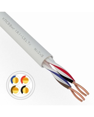 КПСВВнг(А)-LSLTx 2х2х0,75 REXANT (01-4876). Кабель для систем передачи данных пониженной пожароопасности c низким дымо- и газовыделением, с низкой токсичностью продуктов горения. Rexant в Сургуте