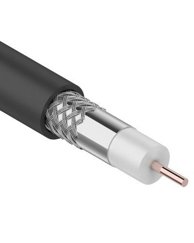 RG-6U, 75 Ом, CCS/Al/Al, 64%, 100 м OUTDOOR. REXANT (01-2202). Кабель коаксиальный радиочастотный. Rexant в Сургуте