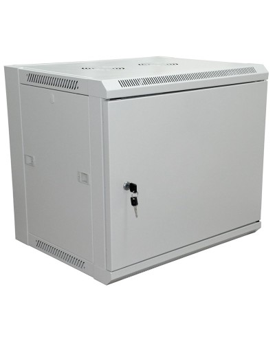 Шкаф телекоммуникационный 19 настенный 6U 600×450×370 мм (ШxГxВ) - передняя дверь металл, боковые стенки съемные (разобранный), RAL 7035 (04-2210). Шкаф телекоммуникационный 19 настенный 6U. Rexant в Сургуте