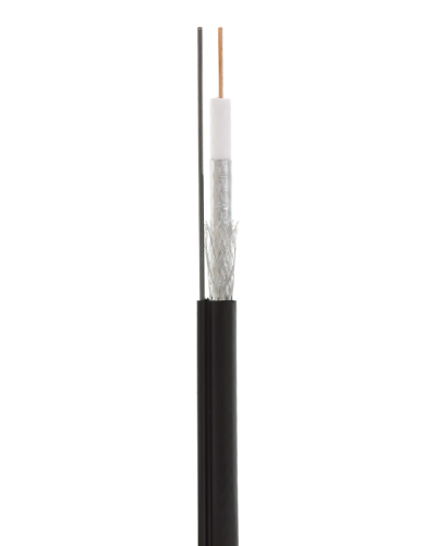 RG-11U, 75 Ом, CCS/Al/Al 83% + ТРОС*1 (бухта 305 м), черный OUTDOOR (01-3021). Кабель коаксиальный радиочастотный. Rexant в Сургуте