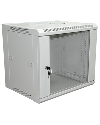 Шкаф телекоммуникационный 19 настенный 6U 600×600×370 мм (ШxГxВ) - передняя дверь стекло, боковые стенки съемные (разобранный), RAL 7035 (04-2220). Шкаф телекоммуникационный 19 настенный 6U. Rexant в Сургуте