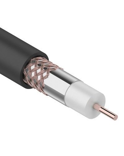 RG-6U+Cu, 75 Ом, Cu/Al/Cu, 64%, 100м. OUTDOOR REXANT (01-2222). Кабель коаксиальный радиочастотный. Rexant в Сургуте