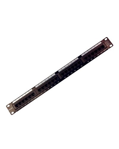 Коммутационная панель, 19", 1U, 24 порта RJ-45, категория 5e, UTP неэкранированная, черная Rexant (04-0021): Патч-панель 19" в Сургуте