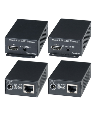HE02EI. Комплект для передачи HDMI-сигнала с ИК-повторителем. SC&T в Сургуте