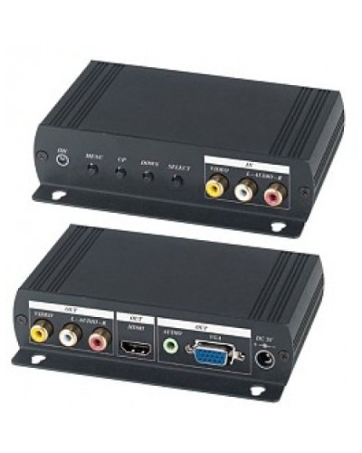 AD001HH. Преобразователь композитного видео и аудиосигналов в VGA и HDMI. SC&T в Сургуте