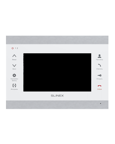 SL-07MHD (серебро+белый). Монитор домофона цветной с функцией «свободные руки». SLINEX в Сургуте