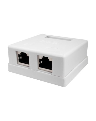 Розетка настенная RJ-45, 8P8C, Cat.5e, 2 порта, FTP (10-0308). Компьютерная розетка. SUPRLAN в Сургуте
