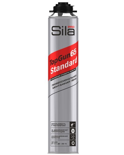 Пена монтажная Sila Pro TopGun 65 STANDARD, 850 мл. Пена монтажная профессиональная. Sila в Сургуте