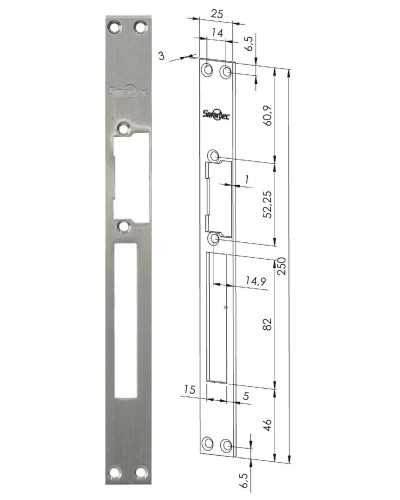 ST-SL502SP. Запорная планка длинная. Smartec в Сургуте