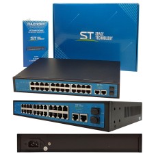 ST-S242POE (версия 2). Сетевой PoE коммутатор . Space Technology