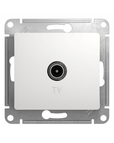 Glossa розетка TV антенна коннектор, 1-местная, скрытой установки, механизм, белый (GSL000193). Розетка TV антенна. Systeme Electric в Сургуте