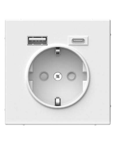 ArtGallery розетка 1-местная с USB тип-A+C, скрытой установки, механизм, белый (GAL000132). Розетка с USB. Systeme Electric в Сургуте