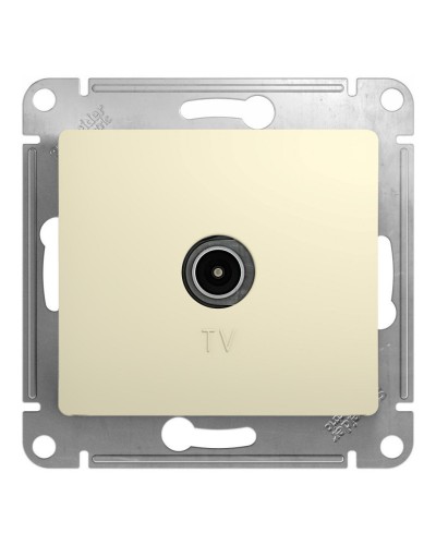 Glossa розетка TV антенна коннектор, 1-местная, скрытой установки, механизм, бежевый (GSL000293). Розетка TV антенна. Systeme Electric в Сургуте