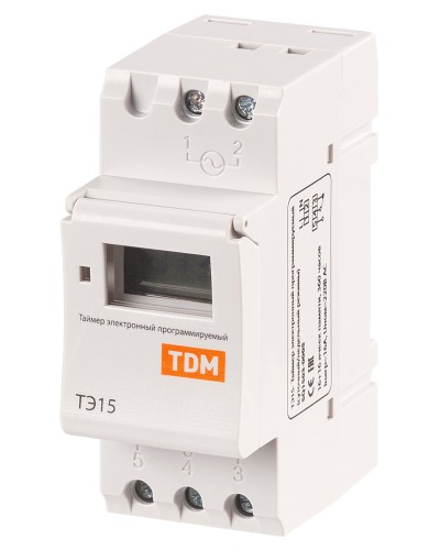 ТЭ15-1мин/7дн-16on/off-16А-DIN TDM (SQ1503-0005). Таймер электронный. TDM ЕLECTRIC в Сургуте