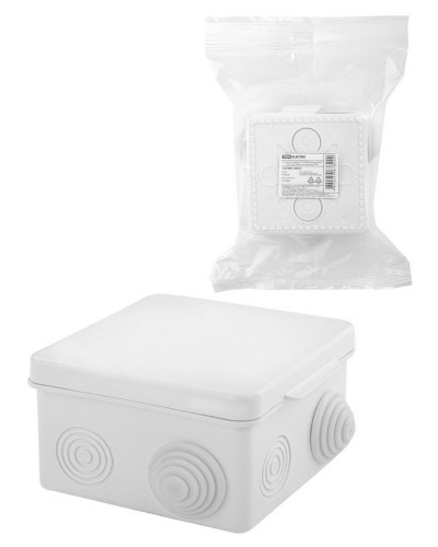 Коробка ОП 80х80х50мм, крышка, IP54, 7вх., белая (SQ1401-0922). Распаячная коробка. TDM ЕLECTRIC в Сургуте