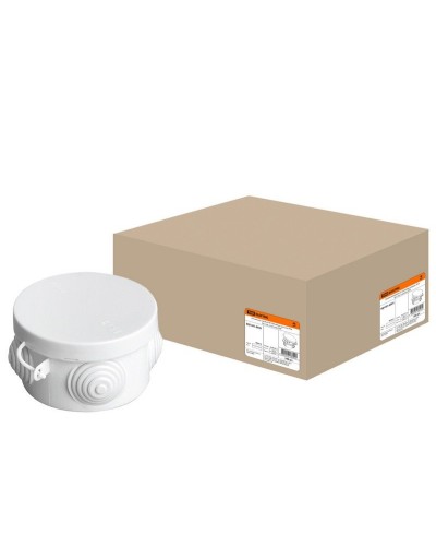Коробка ОП D65х40мм, крышка, IP54, 4вх. (SQ1401-0501). Распаячная коробка. TDM ЕLECTRIC в Сургуте