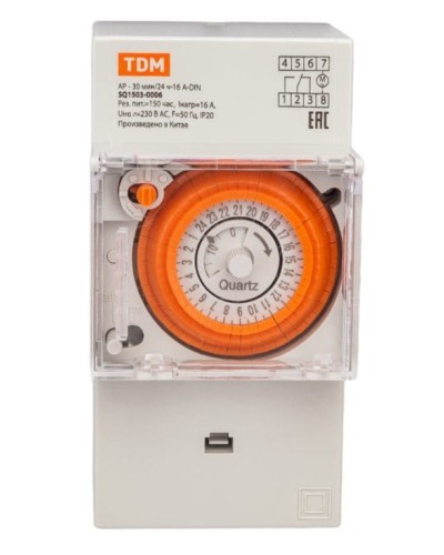 АР-30мин/24ч-16А-DIN (3 модуля) TDM (SQ1503-0006). Аналоговое суточное реле. TDM ЕLECTRIC в Сургуте