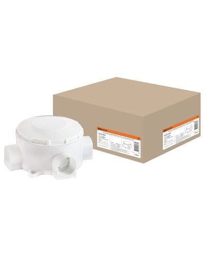 Распаячная коробка ОП D80х35мм, IP42, 3-х рожковая, белая TDM (SQ1401-4004). Распаячная коробка ОП. TDM ЕLECTRIC в Сургуте