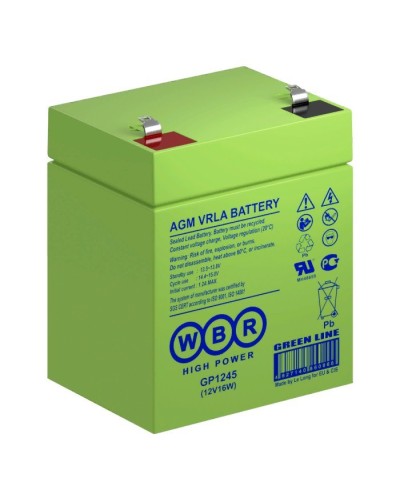 WBR GP1245 (12V16W). Аккумулятор герметичный свинцово-кислотный. WBR в Сургуте