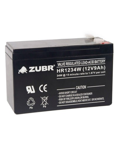 ZUBR HR 1234W (12V, 9Ah). Аккумулятор герметичный свинцово-кислотный. ZUBR в Сургуте