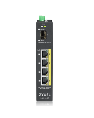 RGS100-5P-ZZ0101F. Промышленный PoE+ коммутатор. ZYXEL в Сургуте