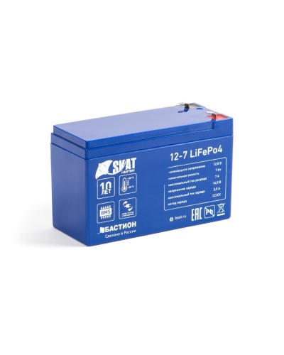 Skat i-Battery 12-7 LiFePo4 (645). Li-Ion аккумулятор. Бастион в Сургуте