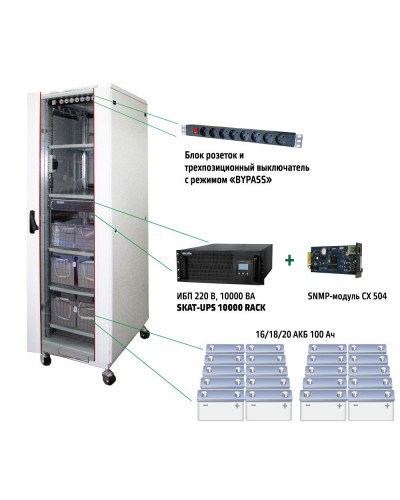 SKAT UPS 10000 SNMP (484). Комплекс бесперебойного питания. Бастион в Сургуте