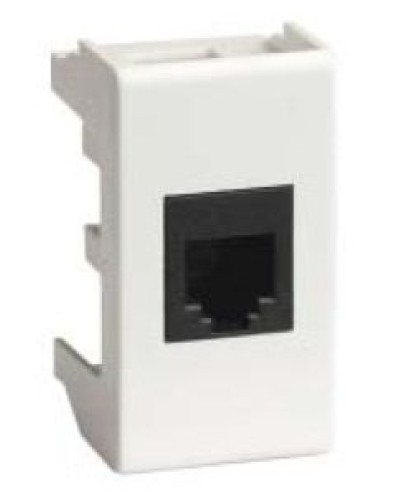 Розетка RJ-45 Viva 1 модуль белая (45048): Розетка компьютерная экранированная с одним разъёмом в Сургуте
