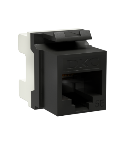 Модуль Keystone RJ45 CAT5E, 180 градусов, черный (RNK5EU180BK): Модуль неэкранированный в Сургуте