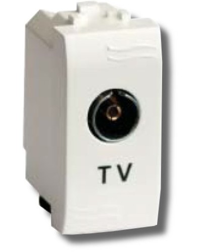 Розетка TV универсальная Brava 1 модуль белая (76721B): Розетка TV в Сургуте