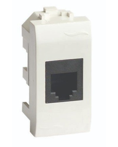 Розетка RJ-45 Brava 1 модуль слоновая кость (75654S): Розетка компьютерная с одним разъёмом в Сургуте