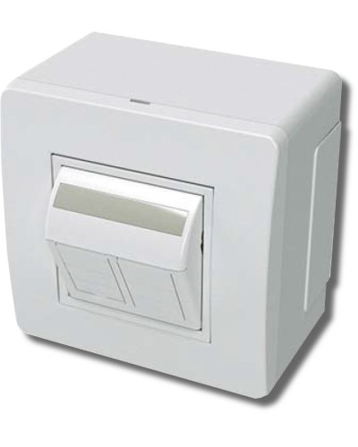 Коробка в сборе с 2 розетками RJ45, кат.5е, белая (10656): Коробка в сборе в Сургуте