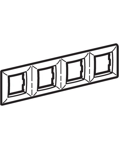 Рамка на 2+2+2+2 модуля (четырехместная), белая (75014W): Рамка четырехместная, Brava в Сургуте