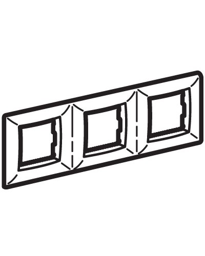 Рамка на 2+2+2 модуля (трехместная), белая (75013W): Рамка трехместная, Brava в Сургуте