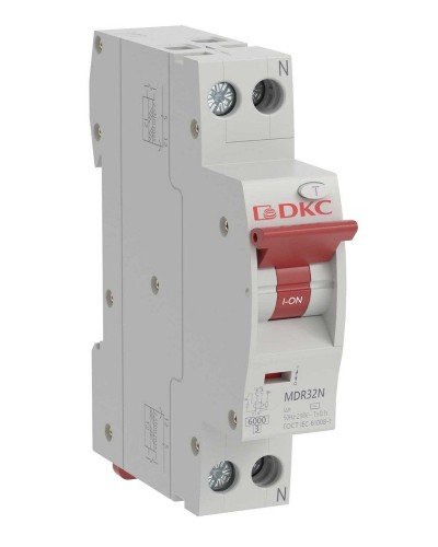 YON max MDR, 1P+N, 30mA, 10A, 6kA, А (MDR32N-1N2C10-A). Компактный автоматический выключатель дифференциального тока. ДКС в Сургуте