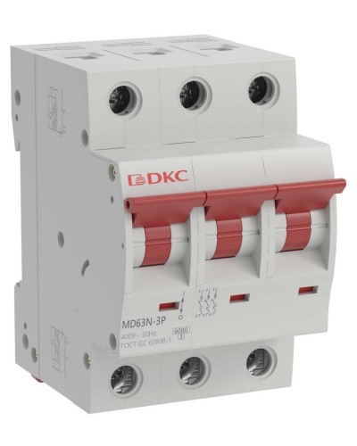 YON max MD63N 3P 63А 6кА C (MD63N-3PC63). Автоматический выключатель. ДКС в Сургуте