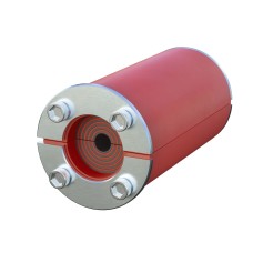Проходка круглая, нержавеющая, D75х70 мм с проемом 40х40 мм (DXF3122): Проходка круглая, нержавеющая, с проёмом