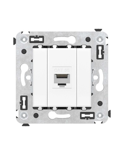 Розетка RJ-45 в стену, кат.5E, Avanti, одинарная, белое облако (4400663). Розетка компьютерная. ДКС в Сургуте