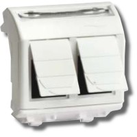Розетка RJ-45 Brava 2 модуля белая (76459B): Розетка компьютерная с двумя разъёмами
