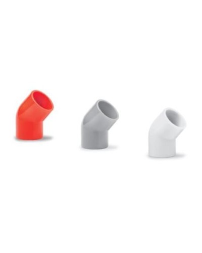 Ecoplast поворот 45гр., для аспирационной системы D25, АБС, серый (10 шт) (49225-10GR). Поворот для аспирационной системы. Экопласт в Сургуте