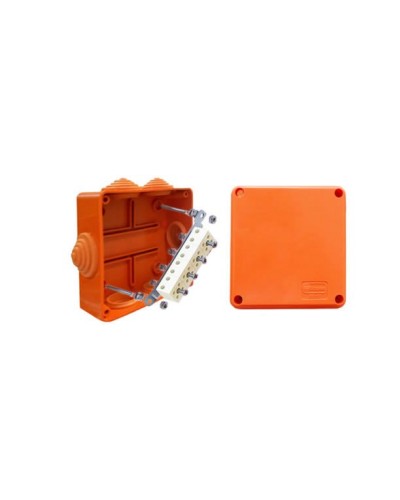Коробка JBS100 100х100х55, 6 вых., 4P (0,15…4мм²) (43147HF): Коробка монтажная, огнестойкая, без галогена в Сургуте